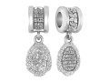 Образ Богородицы Неувядаемый цвет серебряная бусина шарм арт 2.252р