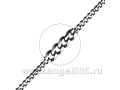 Цепочка панцирная черненая с алмазной огранкой 6мм
