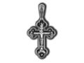 Распятие Христово. Деисус. Серебряный православный крест.18237