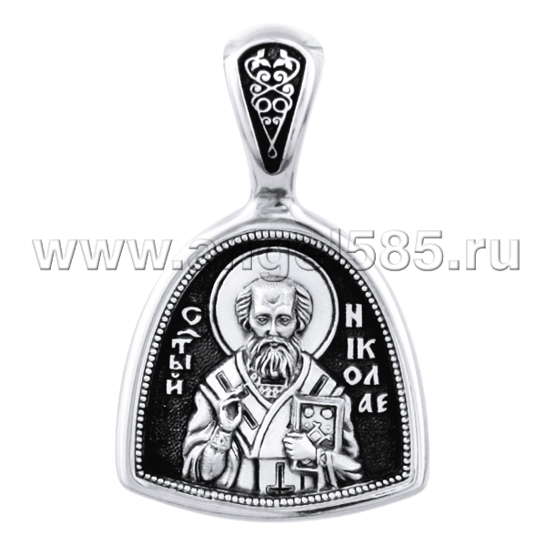 Серебряная иконка Николай Чудотворец артикул 18088 Серебряная иконка Николай Чудотворец артикул 18088