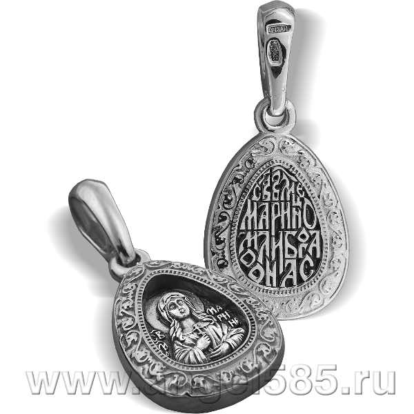 Св Марина ПДС 031 нательная иконка из серебра Св Марина ПДС 031 нательная иконка из серебра