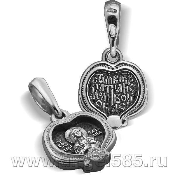 Св Татьяна ПДС 038 нательная иконка из серебра
