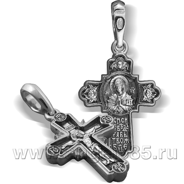 Православный крест икона БМ Семистрельная КРС 033