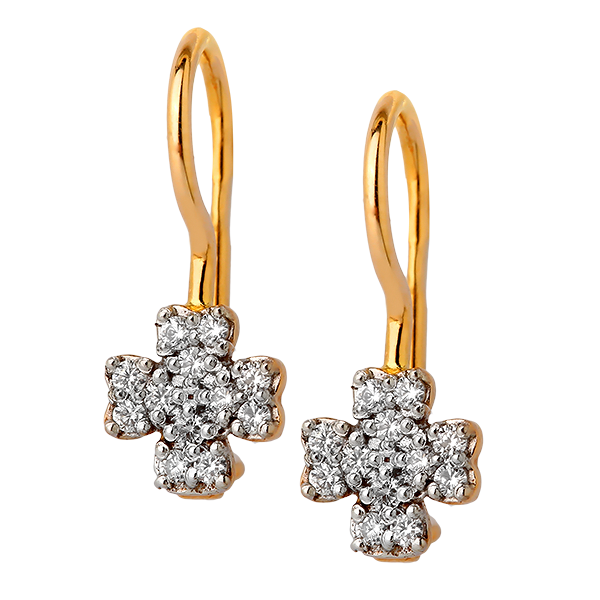 Сережки детские из красного золота Сережки детские из красного золота