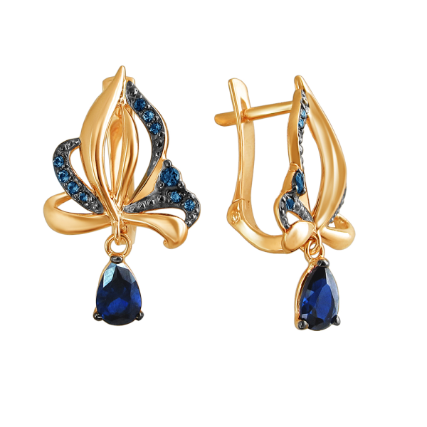 Серьги (арт. 01С2111824ЧР-1) Серьги (арт. 01С2111824ЧР-1)