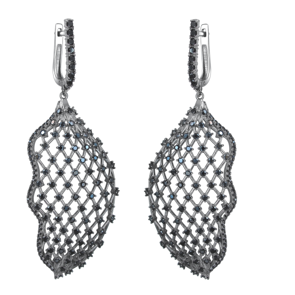 Серьги (арт. 01С2511575ЧР-2) Серьги (арт. 01С2511575ЧР-2)